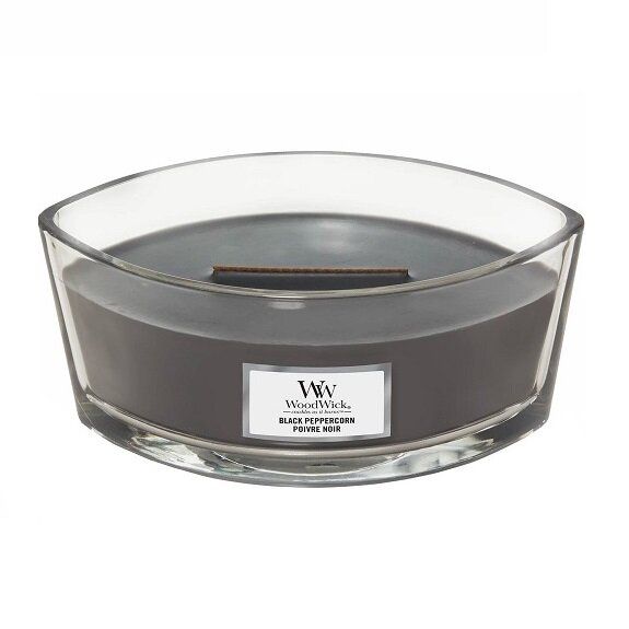 Ароматична свічка з ароматом пряного перцю Woodwick Ellipse Black Peppercorn 453 г Ароматична свічка з ароматом пряного перцю Woodwick Ellipse Black Peppercorn 453 г
